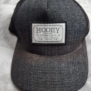 Hooey BaseBall Hat Grey Black Patch, Mesh, FlexFit‎ L/XL